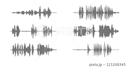 Audio waveform, music wave vector elements 121208345