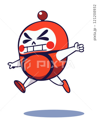 Cute japanese daruma doll. Vector isolated illustration Cute japanese daruma doll. Vector isolated illustration 121208932