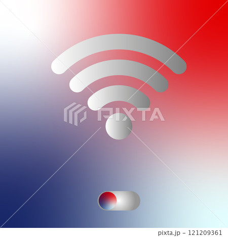 WIFI icon vector, Wireless internet Sign isolated on colorfull background, Icon with gradient for graphic and web design. WIFI icon vector, Wireless internet Sign isolated on colorfull background, Icon with gradient for graphic and web design. 121209361
