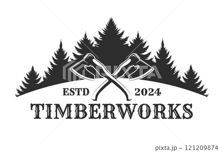 Timberworks monochrome emblem 121209874