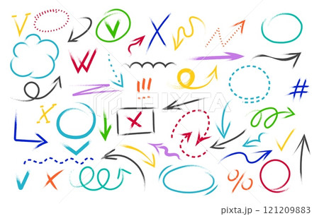 Colorful marker strokes 121209883