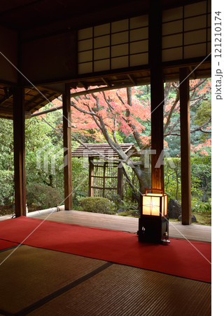 妙心寺塔頭　秋の桂春院　書院から見る侘の庭 121210174