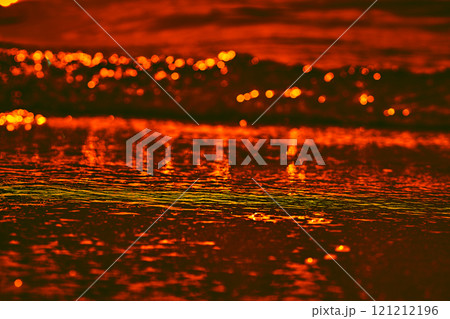 Red gold spilling abstract foam wave of liquid, plastic, water Red gold spilling abstract foam wave of liquid, plastic, water 121212196