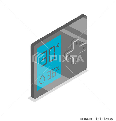 3D Isometric Flat Vector Set of Smart Home Heating And Cooling, Thermostat Collection. Item 1 3D Isometric Flat Vector Set of Smart Home Heating And Cooling, Thermostat Collection. Item 1 121212530