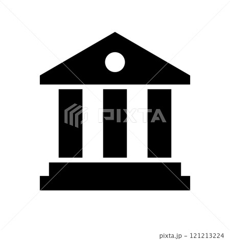 銀行や庁舎の建物のアイコン 121213224