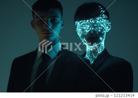 Businesspeople representing the future of technology and innovation 121213414