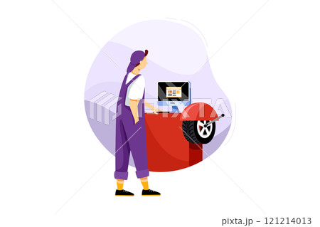 Car Wash Service Illustration concept on white background Car Wash Service Illustration concept on white background 121214013