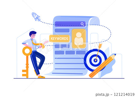 Digital Marketing Illustration concept on white background Digital Marketing Illustration concept on white background 121214019