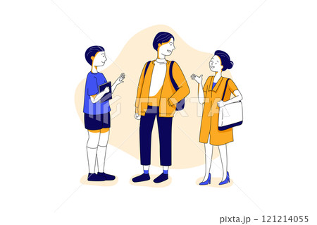 Online Education Illustration concept. Flat illustration isolated on white background 121214055
