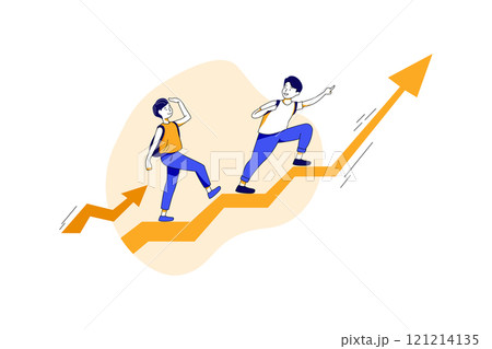 Online Education Illustration concept. Flat illustration isolated on white background Online Education Illustration concept. Flat illustration isolated on white background 121214135