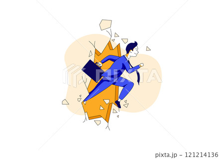 Online Education Illustration concept. Flat illustration isolated on white background 121214136