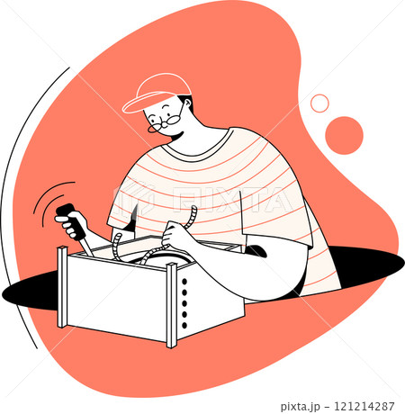 Business Activities Illustration concept. Flat illustration isolated on white background 121214287