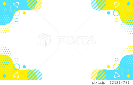 ポップな幾何学模様の背景素材 21 水色黄色 ブルー イエロー ポップな幾何学模様の背景素材 21 水色黄色 ブルー イエロー 121214781