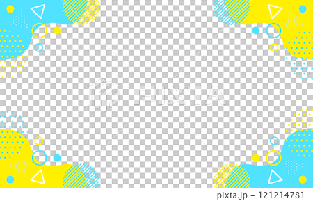 ポップな幾何学模様の背景素材 21 水色黄色 ブルー イエロー ポップな幾何学模様の背景素材 21 水色黄色 ブルー イエロー 121214781