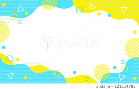 ポップな幾何学模様の背景素材 22 水色黄色 ブルー イエロー ポップな幾何学模様の背景素材 22 水色黄色 ブルー イエロー 121214785