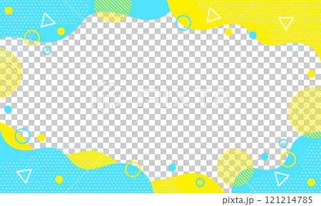 ポップな幾何学模様の背景素材 22 水色黄色 ブルー イエロー ポップな幾何学模様の背景素材 22 水色黄色 ブルー イエロー 121214785