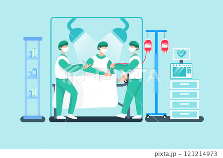 Healthcare and Medical Illustration concept. Flat illustration isolated on white background 121214973