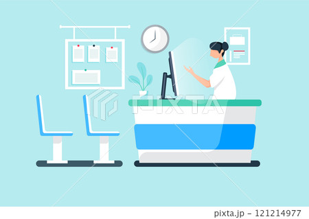 Healthcare and Medical Illustration concept. Flat illustration isolated on white background 121214977