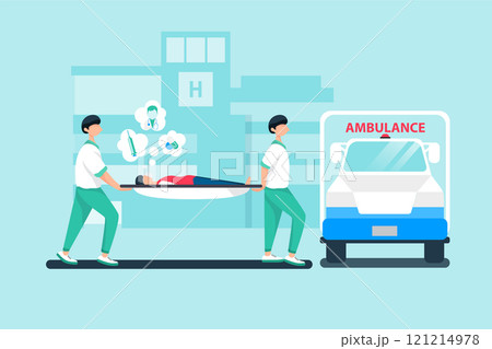 Healthcare and Medical Illustration concept. Flat illustration isolated on white background 121214978