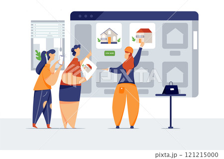Construction service Illustration concept. Flat illustration isolated on white background 121215000