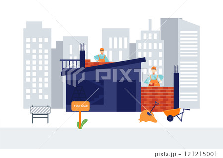 Construction service Illustration concept. Flat illustration isolated on white background 121215001
