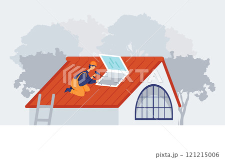 Construction service Illustration concept. Flat illustration isolated on white background Construction service Illustration concept. Flat illustration isolated on white background 121215006