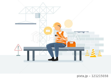 Construction service Illustration concept. Flat illustration isolated on white background 121215038