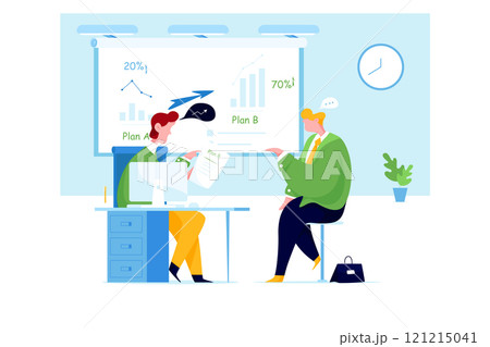 Business Activities Illustration concept. Flat illustration isolated on white background 121215041