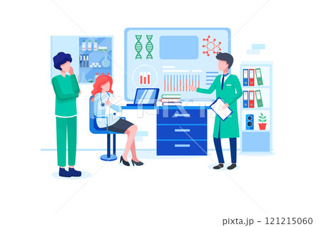 Healthcare and Medical Illustration concept on white background 121215060