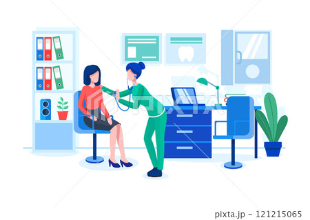 Healthcare and Medical Illustration concept on white background 121215065