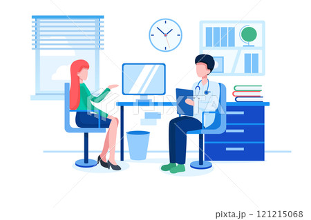 Healthcare and Medical Illustration concept on white background 121215068