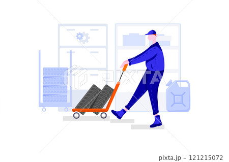 Car Wash Service Illustration concept. Flat illustration isolated on white background 121215072