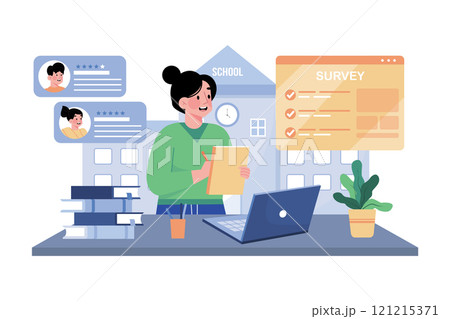 Educational institutions obtain student feedback. 121215371
