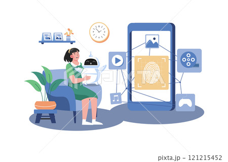 AI enhances image and video recognition. AI enhances image and video recognition. 121215452