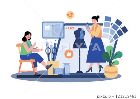 Fashion enthusiast follows designers for trends. Fashion enthusiast follows designers for trends. 121215463