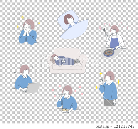 積極女性的日常生活插畫集 121215745