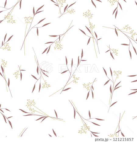 草花を抽象的でシンプルに描いた素材集, 121215857
