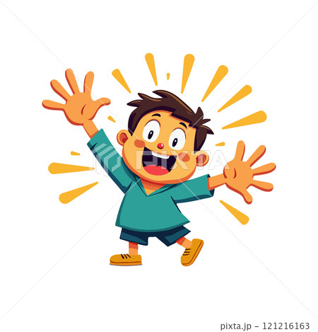 Excited Cartoon Boy Excited Cartoon Boy 121216163