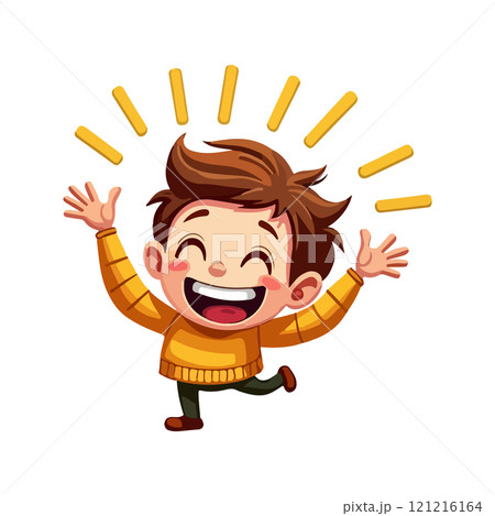 Excited Cartoon Boy Excited Cartoon Boy 121216164
