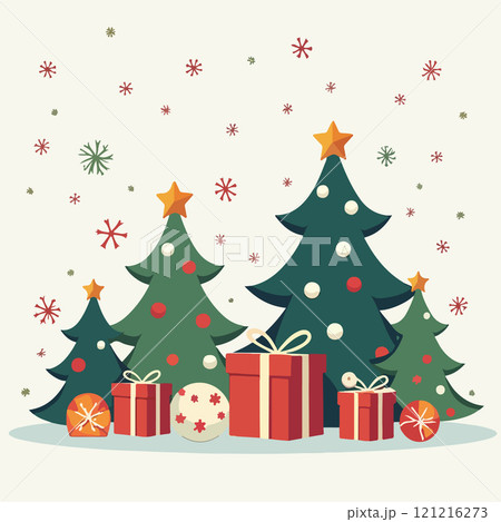 Christmas Tree and Gifts Scene Christmas Tree and Gifts Scene 121216273