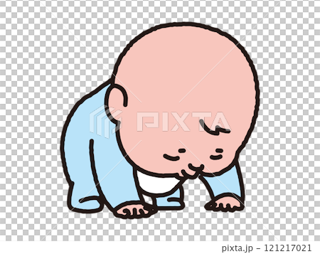立とうとする赤ちゃん 121217021