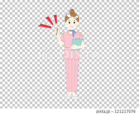 Illustration of a woman serving customers in pants style - Beauty advice staff Illustration of a woman serving customers in pants style - Beauty advice staff 121217076