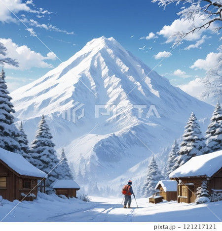 中山高原から望む冬の北大雪の山々 121217121