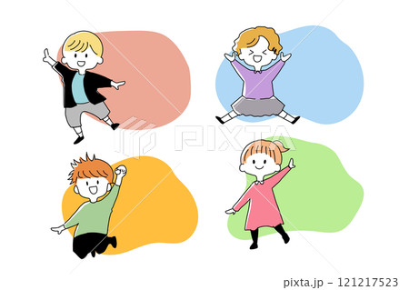 はしゃぐ子ども達　フレーム 121217523