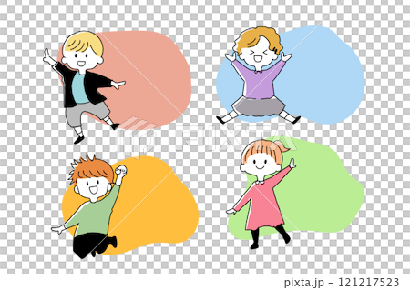 はしゃぐ子ども達　フレーム 121217523