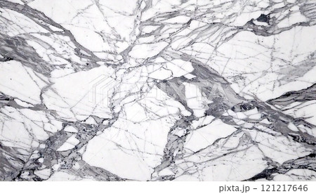 高級感のある大理石風背景イラスト モノクロ ホワイト AI生成素材 121217646