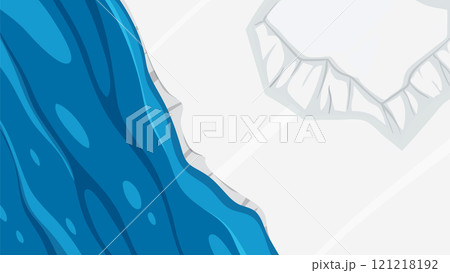 Top View of Ocean and Iceberg 121218192