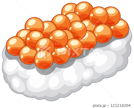 Sushi with Salmon Roe Illustration 121218204