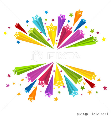 Party Star Banner stock illustration, Colourful shooting stars Party Star Banner stock illustration, Colourful shooting stars 121218451