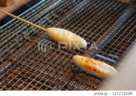 網の上で焼く笹かまぼこ　手焼き体験 121219286